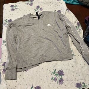 Adidas Heather Gray Crewneck Sweatshirt